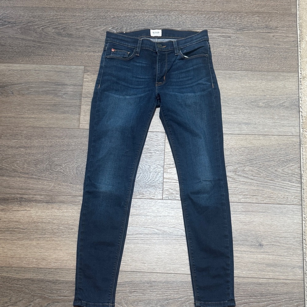 Hudson Jeans Women's Navy Dark Wash Skinny Jeans midrise size 25